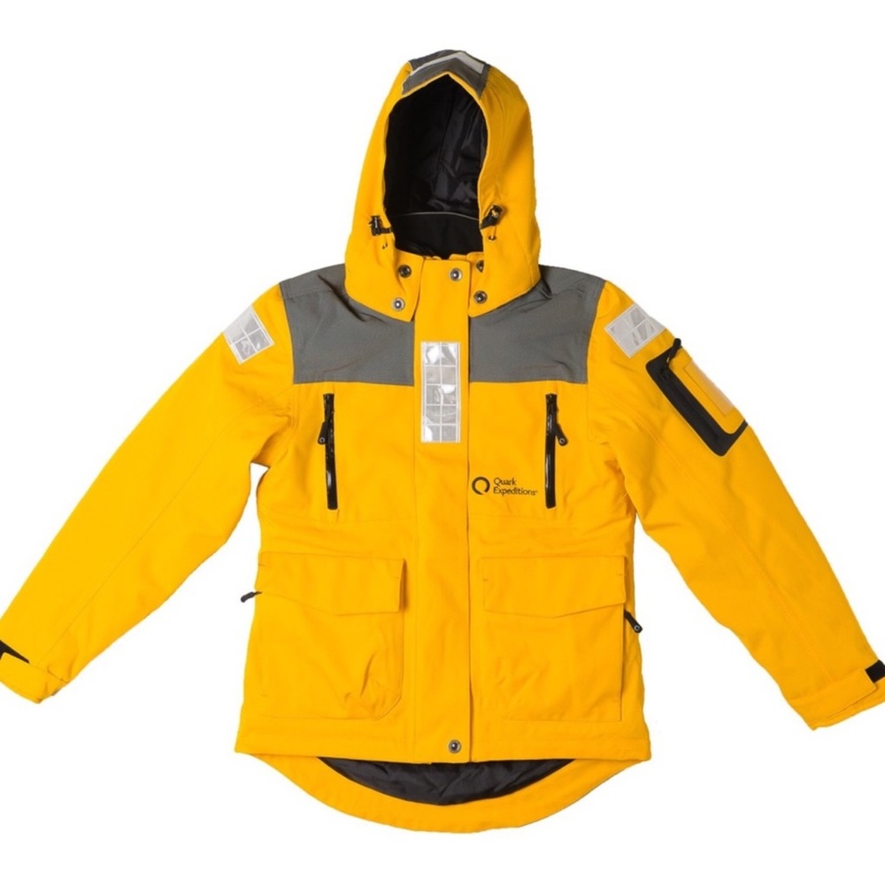 QUARK EXPEDITIONS Yellow Two-Layered Waterproof Parka - Sz Ladies S